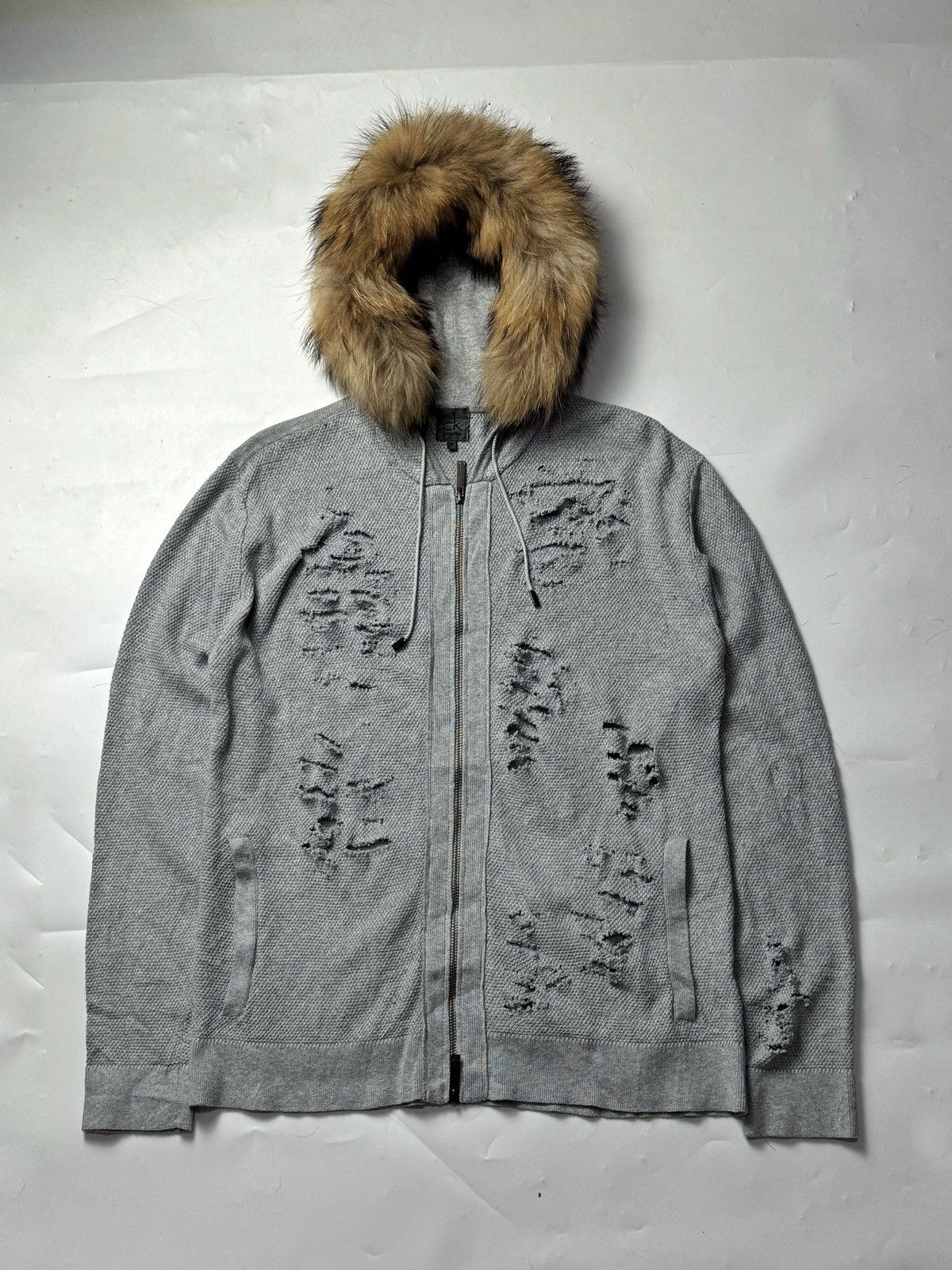 If Six Was Nine × Japanese Brand × Le Grande Bleu (L.G.B.) Fur Hoodie Distressed Calvin Klein Ifsixwasnine lgb Size US L / EU 52-54 / 3 - 1 Thumbnail