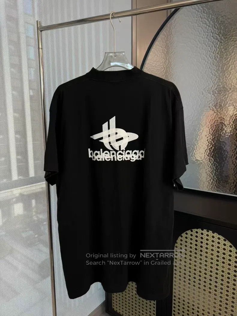Balenciaga Balenciaga Black Phantom Overlapped Short Sleeve Size US M / EU 48-50 / 2 - 2 Thumbnail