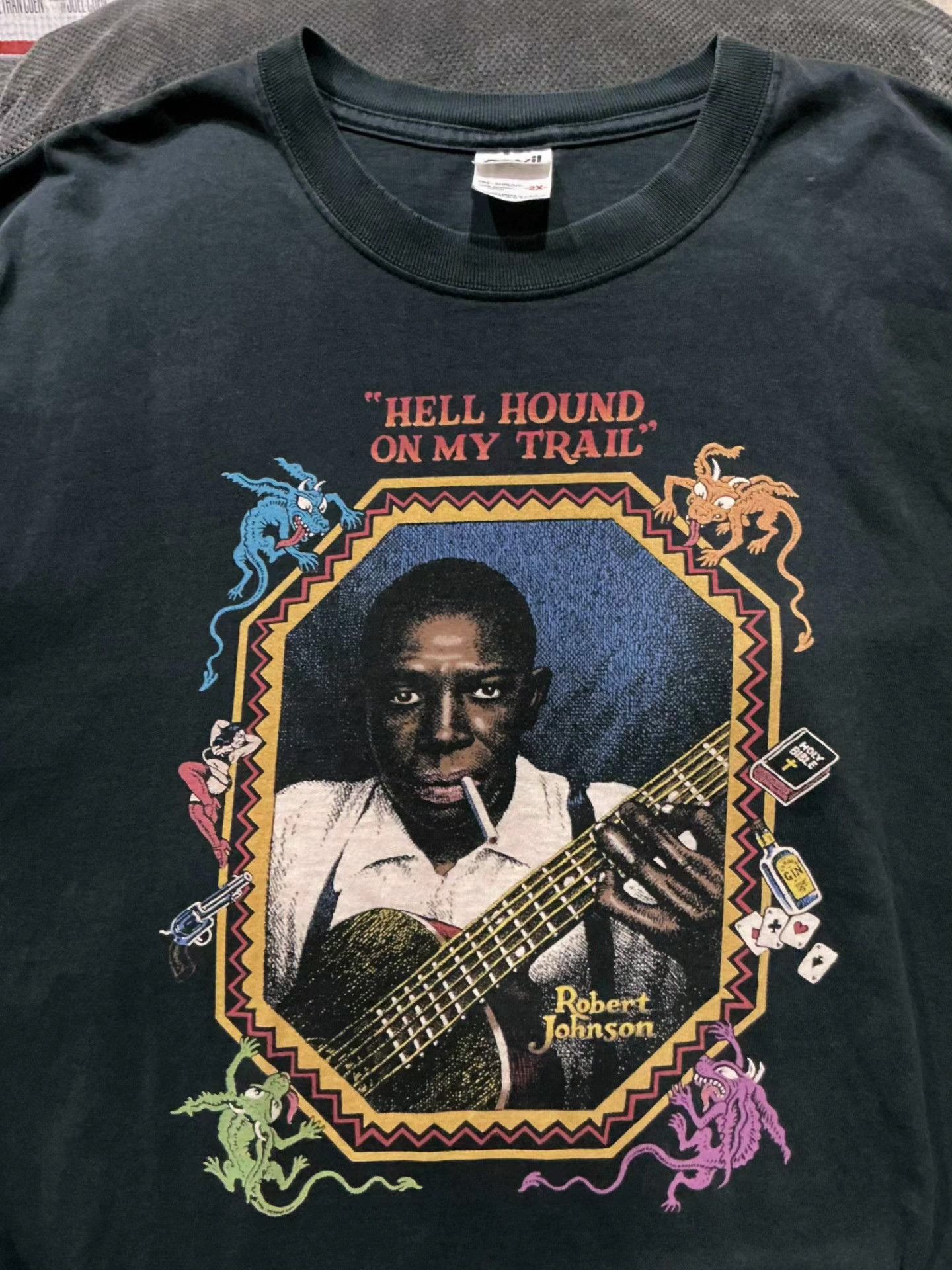 Anvil Original vintage ROBERT JOHNSON t shirt Size US XXL / EU 58 / 5 - 4 Thumbnail