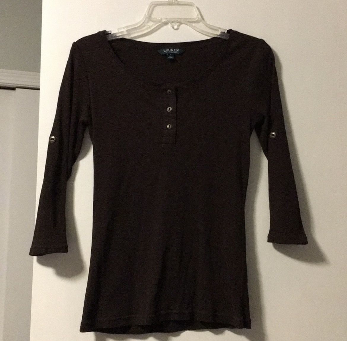 Lauren Ralph Lauren Lauren Ralph Lauren Brown 3/4 Sleeve Top Size M / US 6-8 / IT 42-44 - 1 Thumbnail