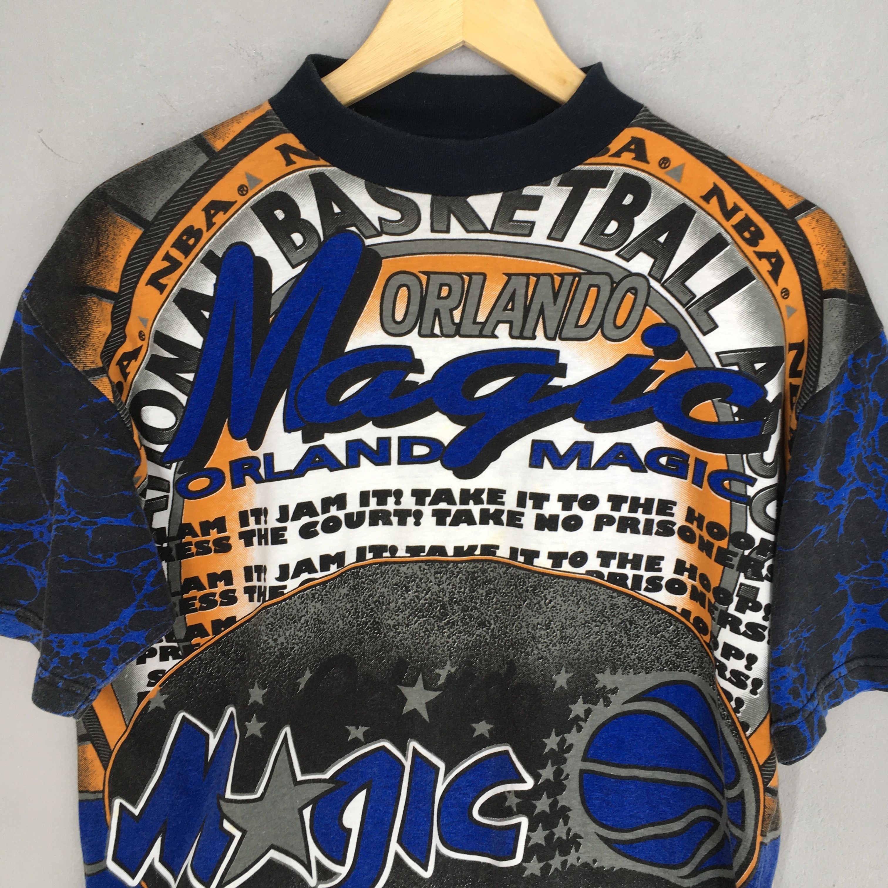 NBA 90's Orlando Magic Nba Basketball Overprinted Tshirt Small Size US S / EU 44-46 / 1 - 2 Thumbnail