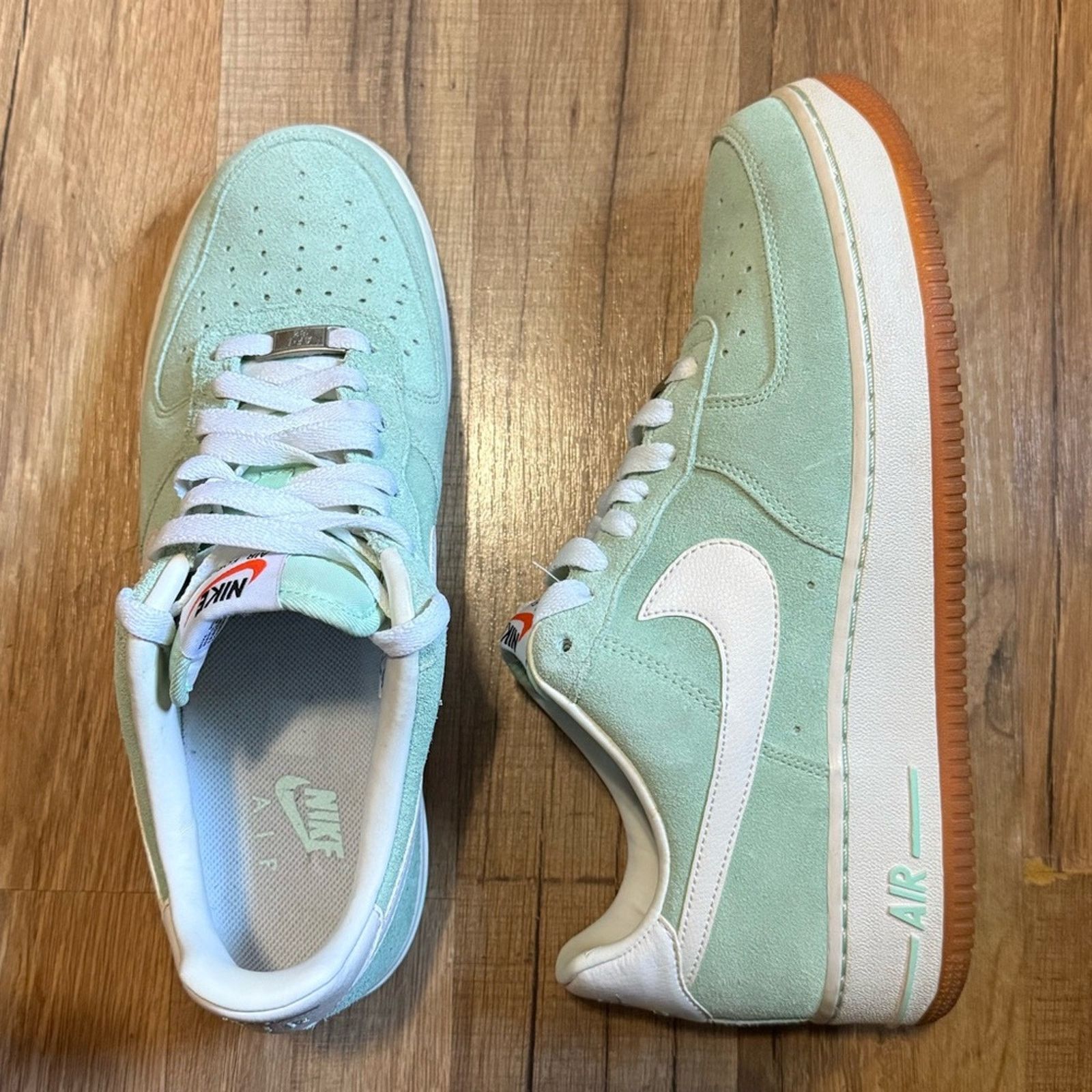Nike 2013 Nike Air Force 1 Suede Arctic Green Gum Bottom Size US 10 / EU 43 - 4 Thumbnail