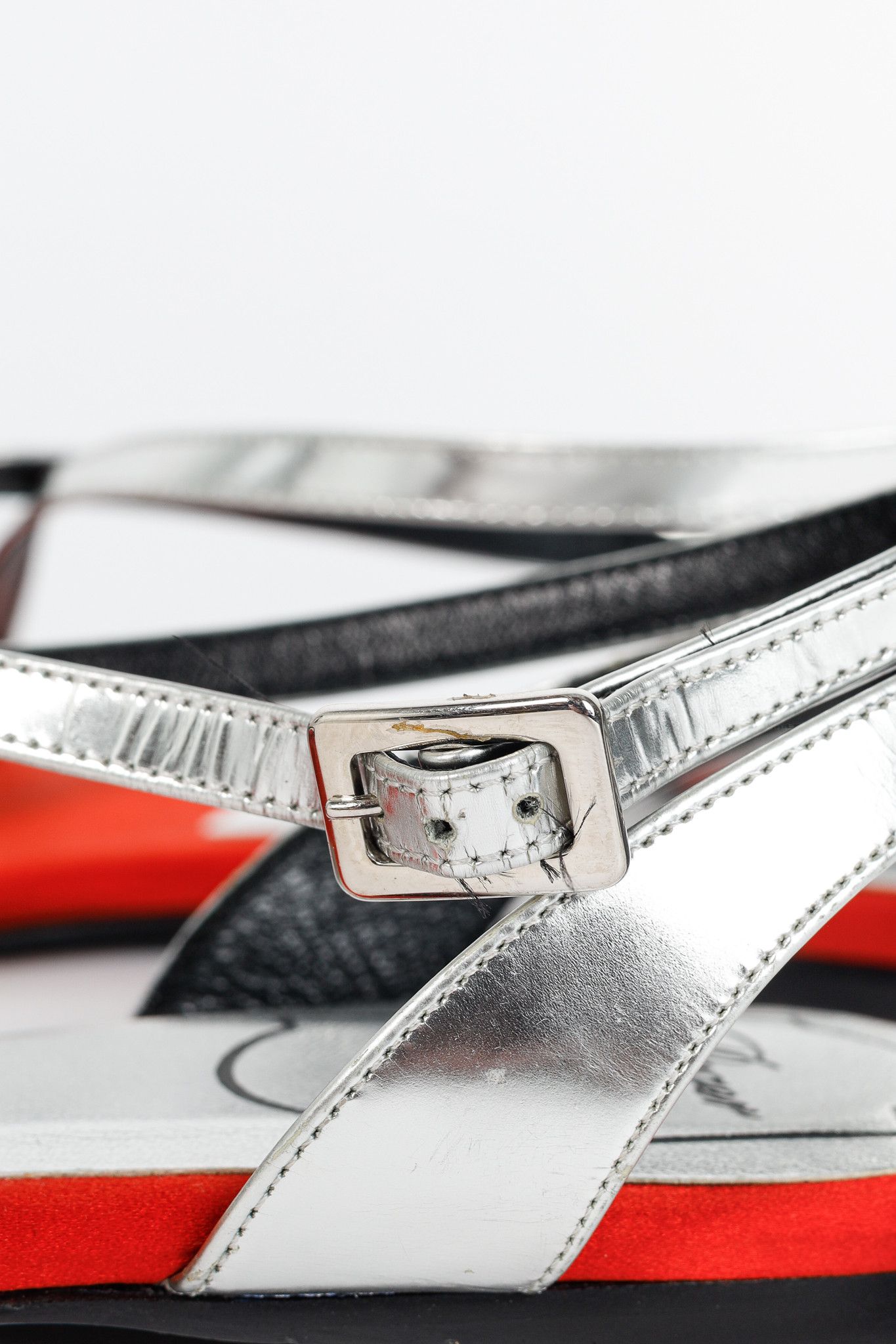 Roger Vivier Roger Vivier SS/14 Satin & Patent-Leather Flat Sandals Size US 5 / IT 35 - 8 Thumbnail
