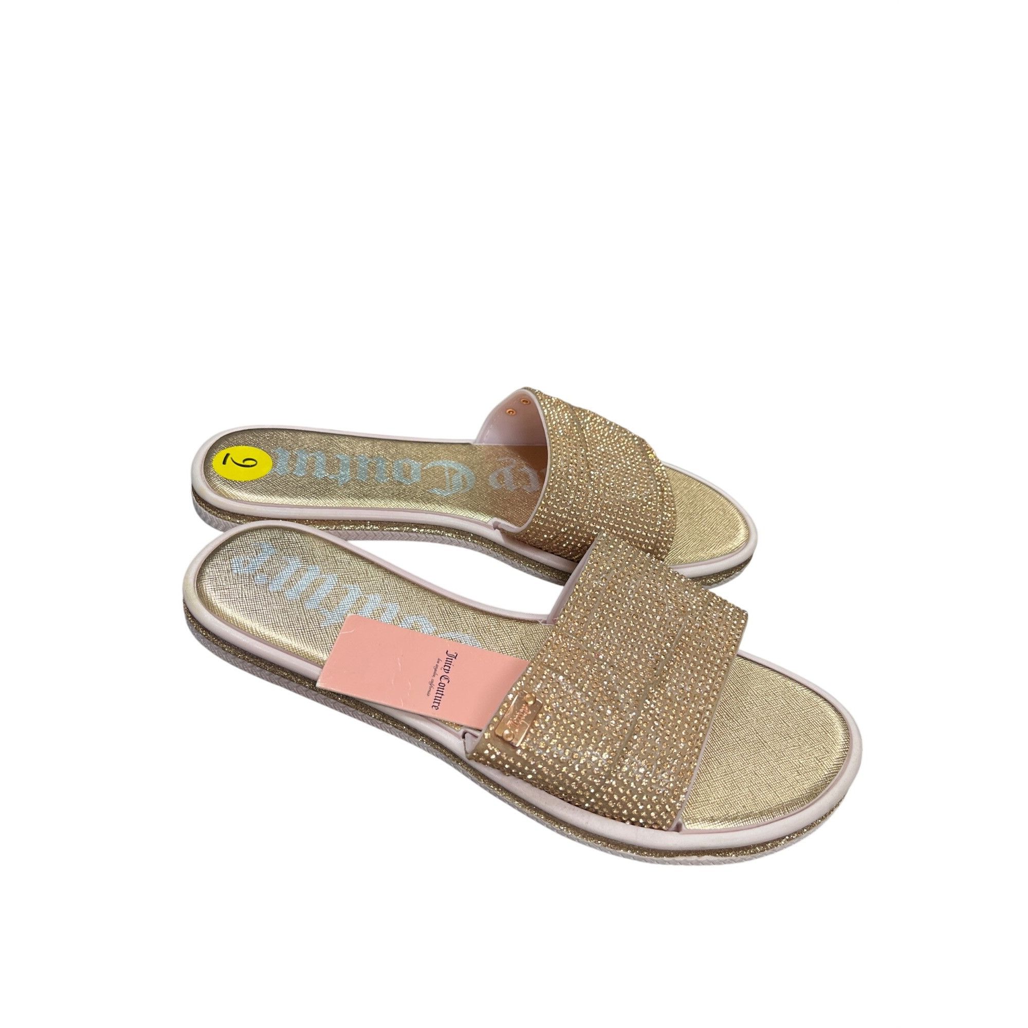 Juicy Couture Juicy Couture wms gold crystal sparkly sandals shoes sz 9 SK Size US 9 / IT 39 - 4 Thumbnail