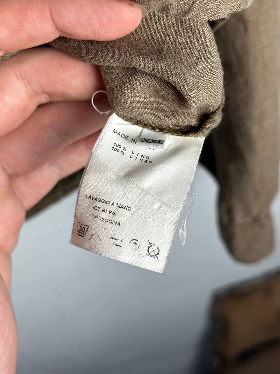 Dirk Bikkembergs Vintage Bikkembergs Linen Brown Collar Logo Shirt Size XXL Size US XXL / EU 58 / 5 - 11 Thumbnail