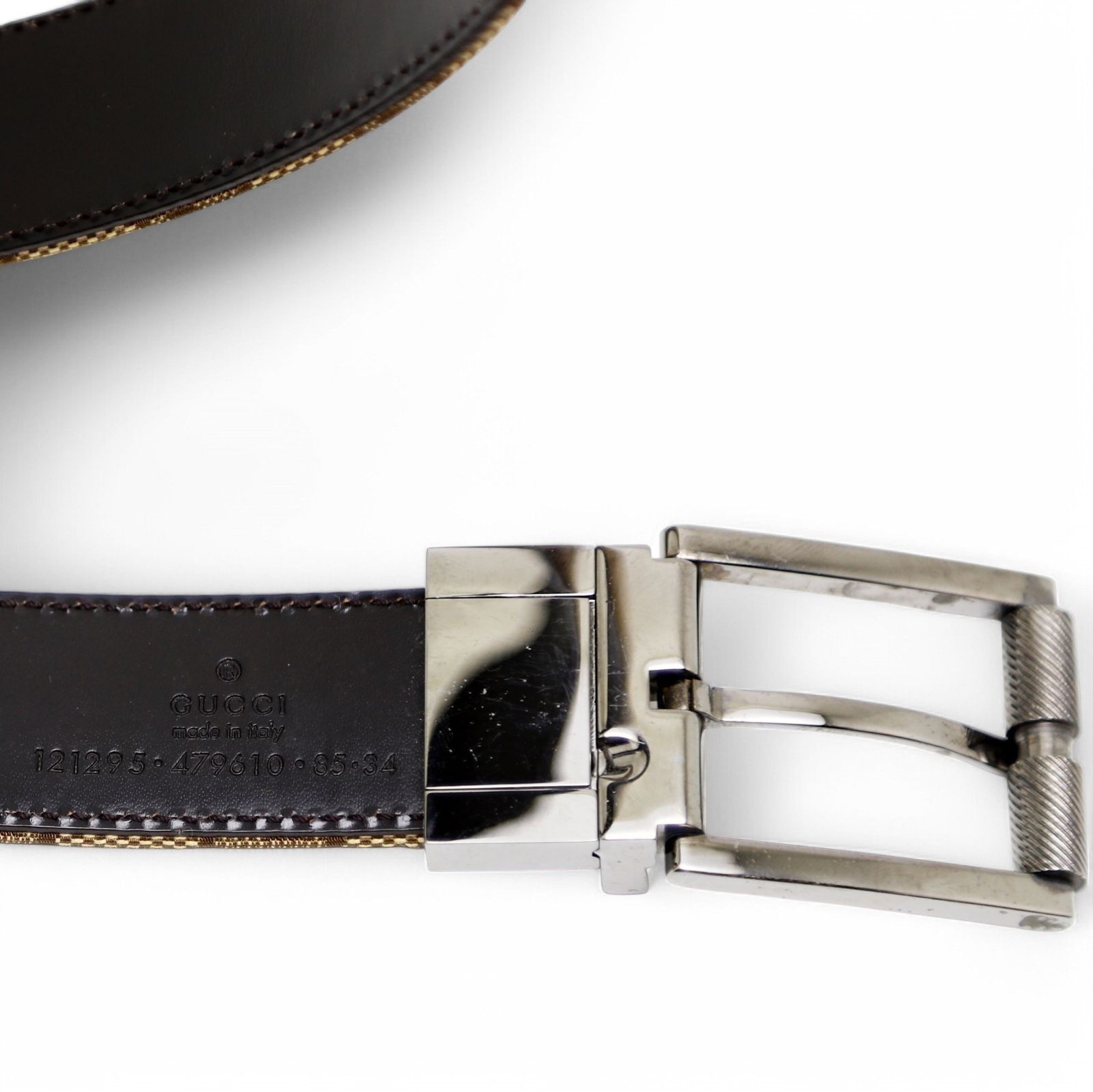 Gucci Gucci - Vintage Monogram Belt Leather Canvas GG Beige Size ONE SIZE - 6 Thumbnail