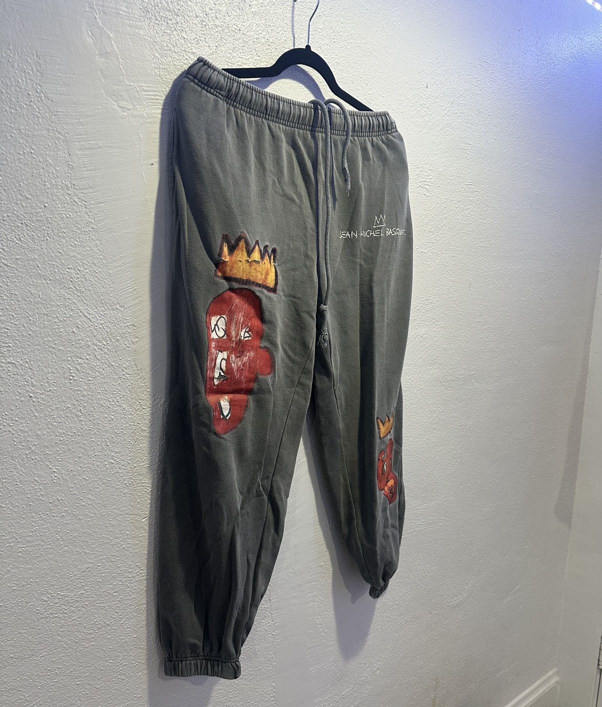 Jean-Michel Basquiat *VINTAGE* Jean-Michel Basquiat Gray Sweatpants/Joggers Size US 30 / EU 46 - 1 Thumbnail