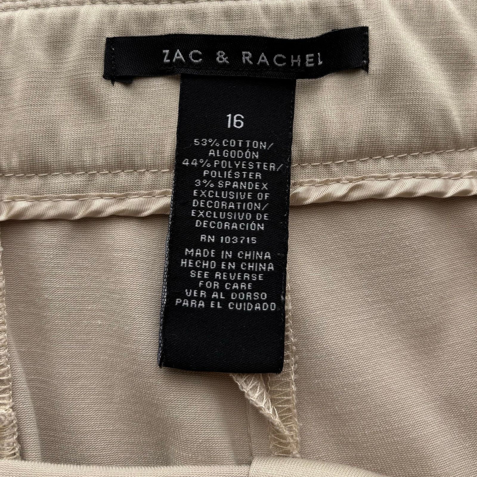 Other Zac & Rachel Tan Khaki Capri Pants Size 16 Stretch Pockets Size 38" / US 16 / IT 52 - 5 Thumbnail