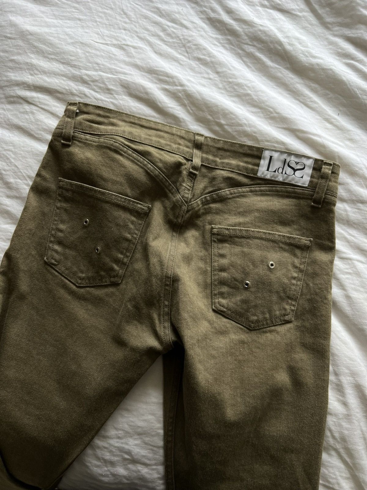 Ludovic De Saint Sernin Lace Up Jeans in Army Green Size US 30 / EU 46 - 5 Thumbnail