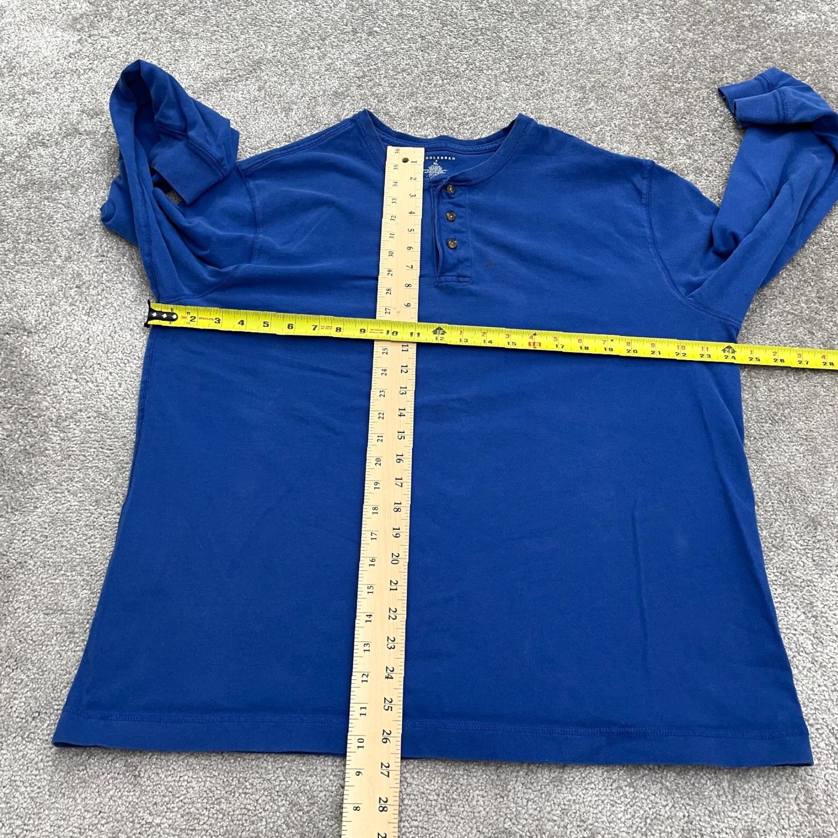 Vintage Saddlebred Men's XL Blue Long Sleeve Henley Shirt Casual Outdoor Cotton Activewear Size US XL / EU 56 / 4 - 7 Thumbnail