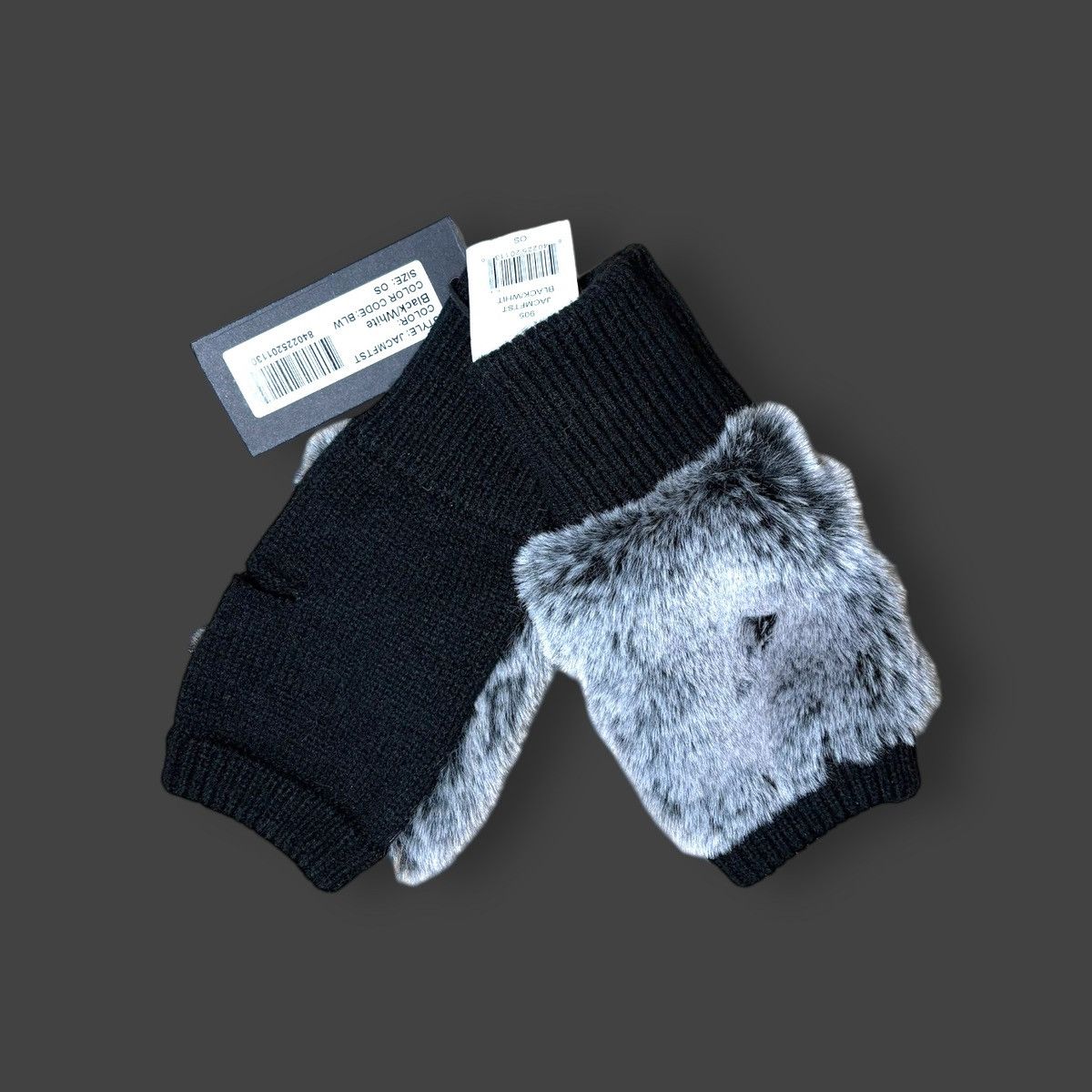 Other Jocelyn Women’s Fur Knit Fingerless Gloves Sz OS Size ONE SIZE - 7 Thumbnail