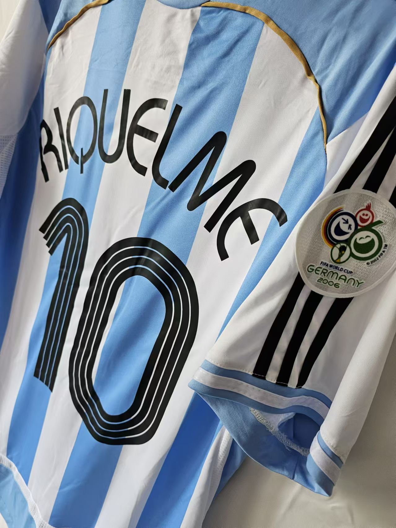 Other 2006 World Cup Argentina 10 Riquelme Jersey Home Size US XL / EU 56 / 4 - 4 Thumbnail