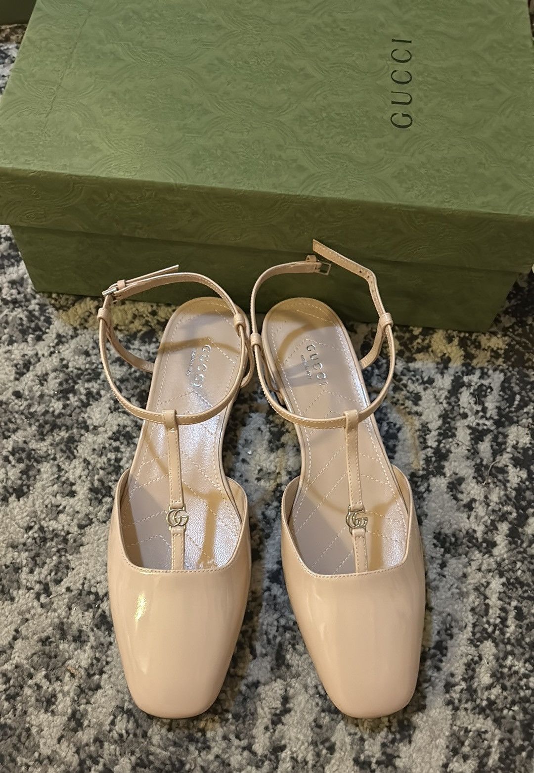 Gucci Gucci Double G patent-finish T-Strap ballerinas Ballet Flat Size US 8.5 / IT 38.5 - 3 Thumbnail