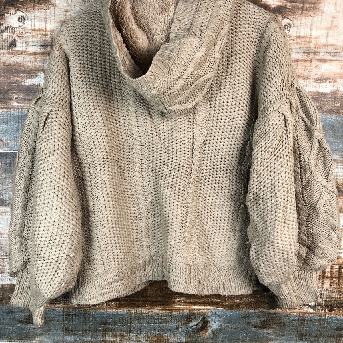 Homespun Knitwear × Japanese Brand Apres Jour Brown Knitwear Hoodie #A2405 Size L / US 10 / IT 46 - 14 Thumbnail