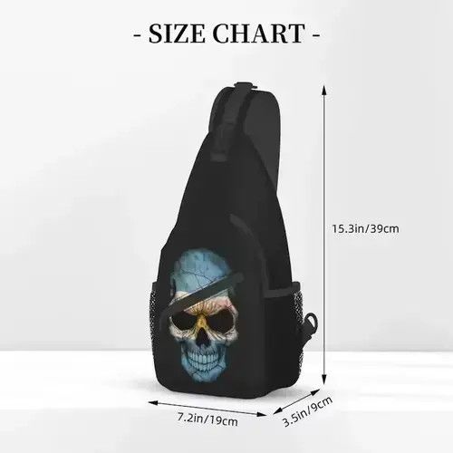 Other Printed Skull Head Sling Backpack Size ONE SIZE - 4 Thumbnail