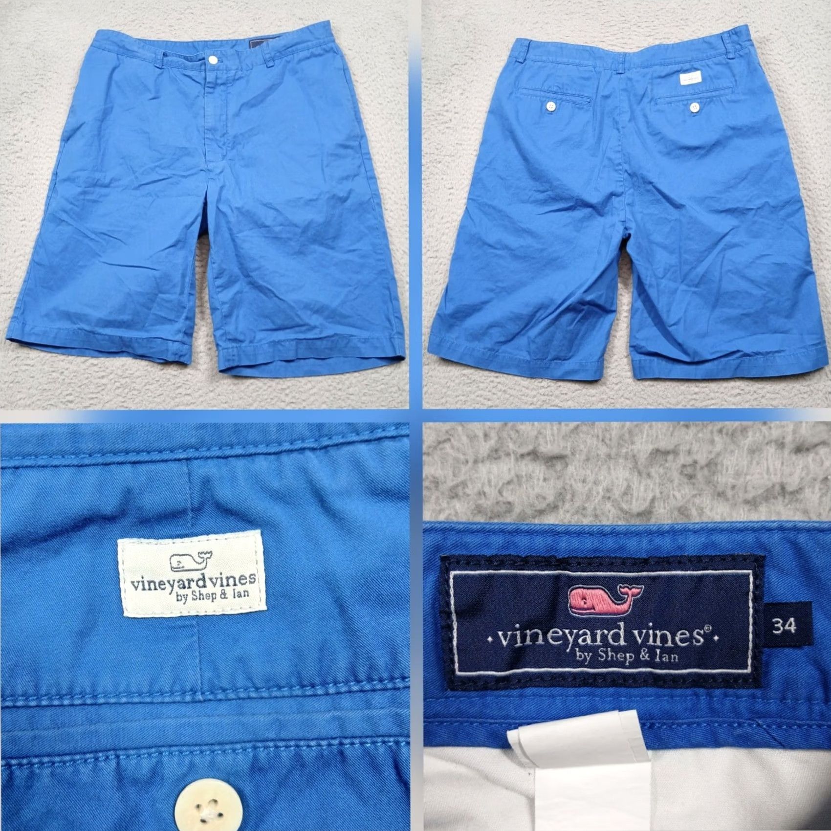 Vineyard Vines Vineyard Vines Chino Shorts Men's 34 Blue Cotton Casual Classic Weekender Nautical Beach Blue Boys? Size US 34 / EU 50 - 2 Thumbnail