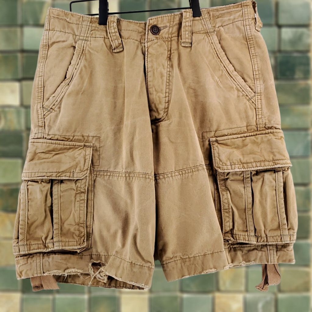 Abercrombie & Fitch VINTAGE Abercrombie & Fitch Cargo Shorts Men Tan Brown 32 Mens 30 (32 Actual) Size US 32 / EU 48 - 1 Thumbnail