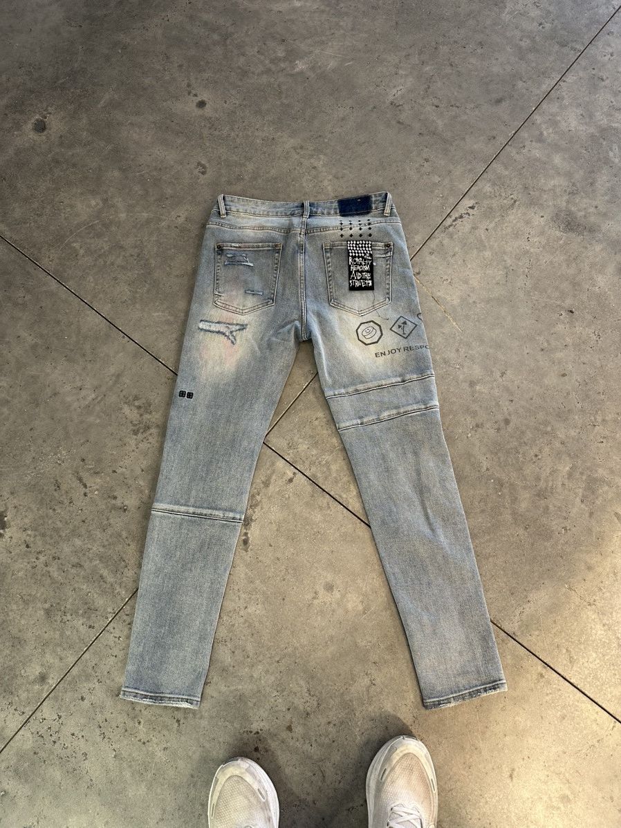 Ksubi Ksubi Enjoy Responsibility Denim Blue Size US 34 / EU 50 - 2 Thumbnail