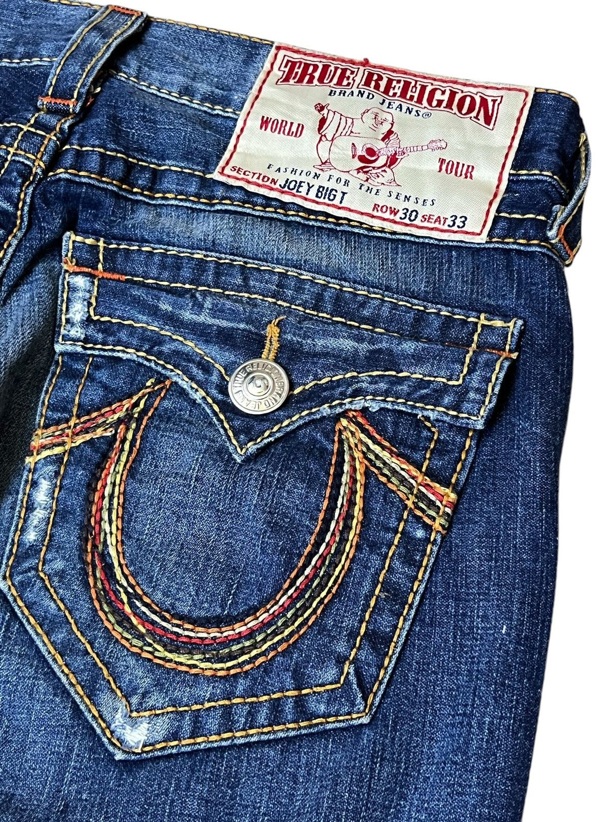 True Religion 🔥FLARE🔥TRUE RELIGION JOEY BIG T FLARED JEANS Size US 34 / EU 50 - 9 Thumbnail