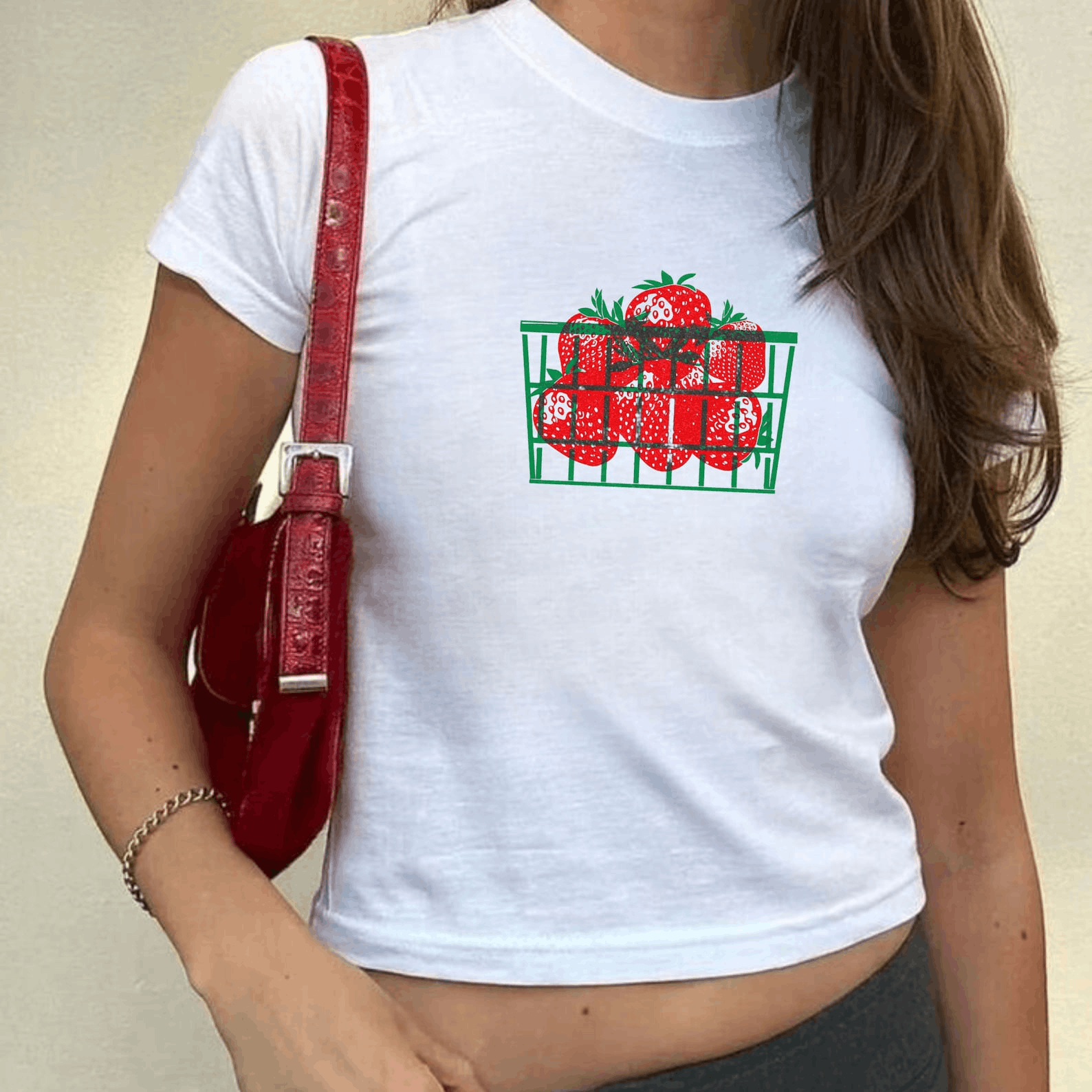 Other Y2K Strawberry Baby Tee Size S / US 4 / IT 40 - 1 Thumbnail