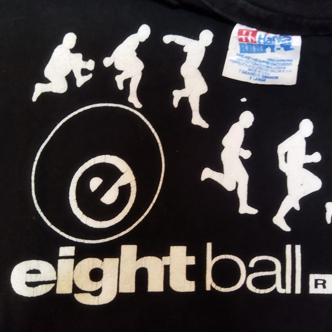 Hook-Ups × Stussy × Vintage Vintage 90s Eightball Skateboard Tee Size US XL / EU 56 / 4 - 2 Thumbnail