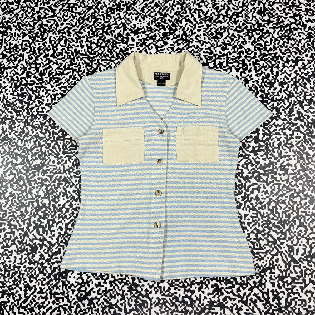 Polo Ralph Lauren Vintage 00s Polo Ralph Lauren Striped Retro Style T-shirt Size L / US 10 / IT 46 - 2 Thumbnail