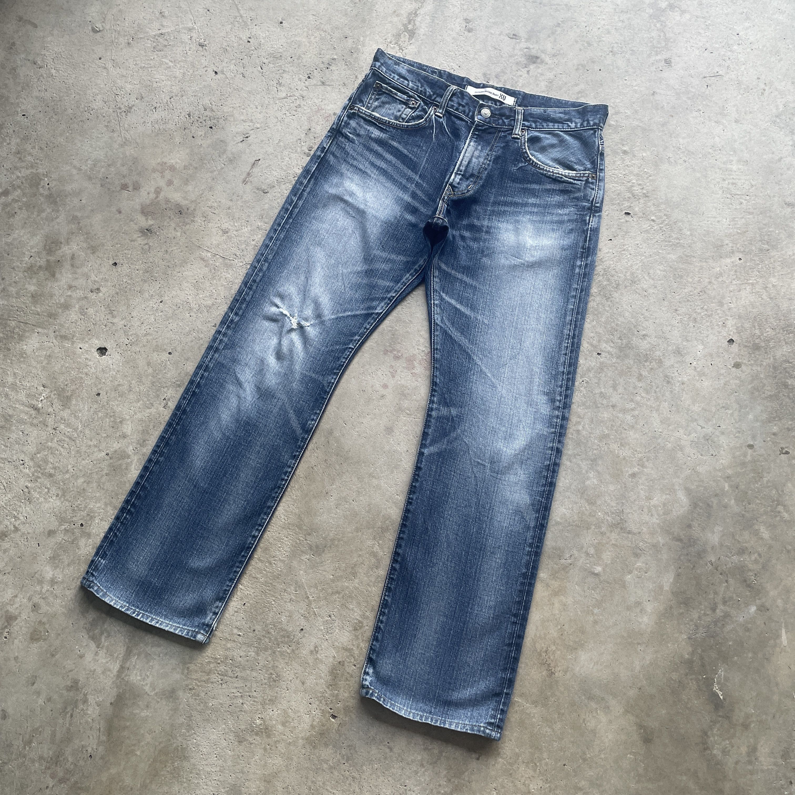 Edwin VINTAGE EDWIN XV JEANS FADED DENIM DISTRESSED PANTS W33 Size US 33 - 1 Thumbnail