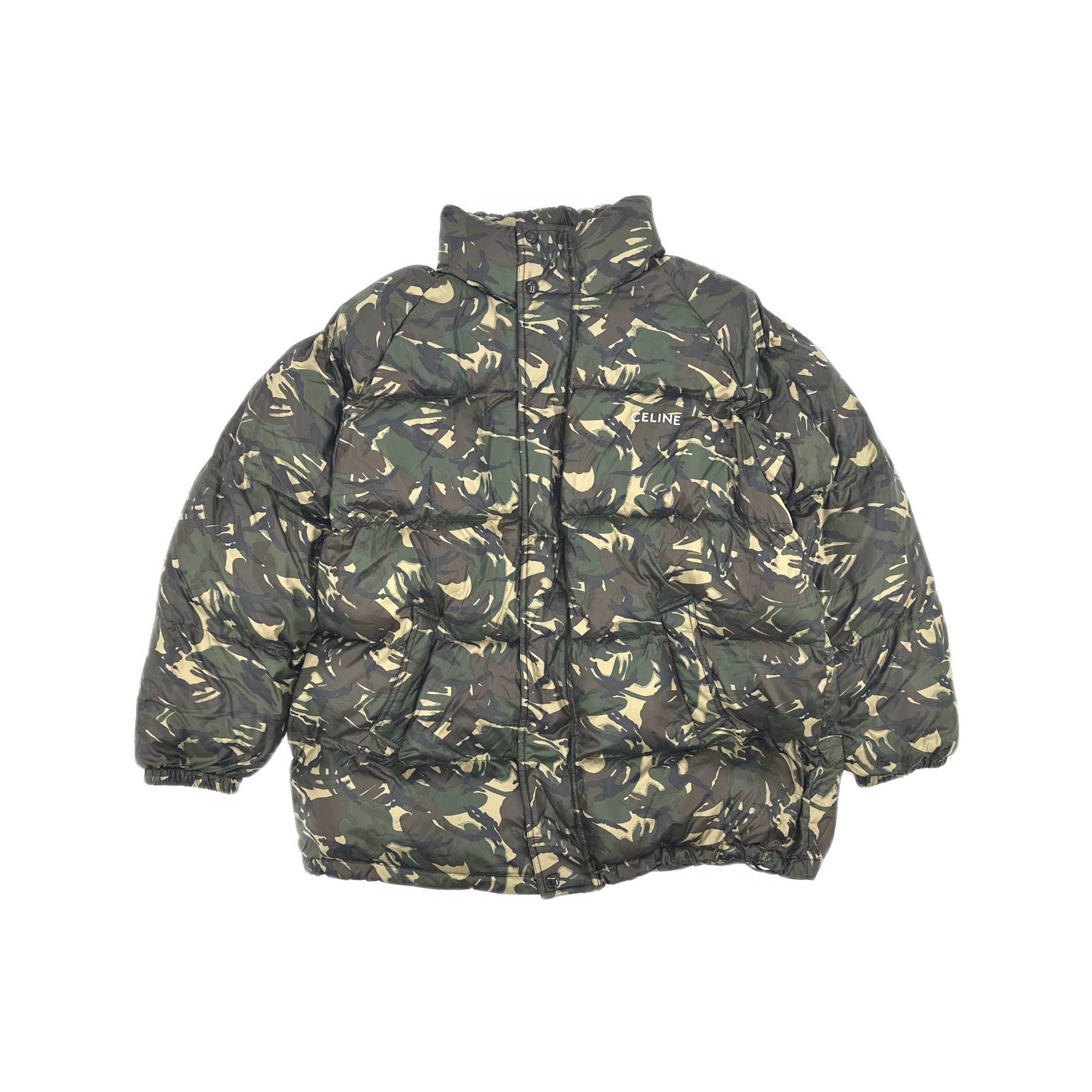 Celine CELINE Camo Logo Puffer Jacket Size 50 Size US M / EU 48-50 / 2 - 1 Thumbnail