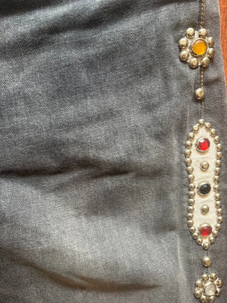 Kapital Kapital Kapital Black Denim Jeans with Gemstones-2506 Size US 38 / EU 54 - 2 Thumbnail
