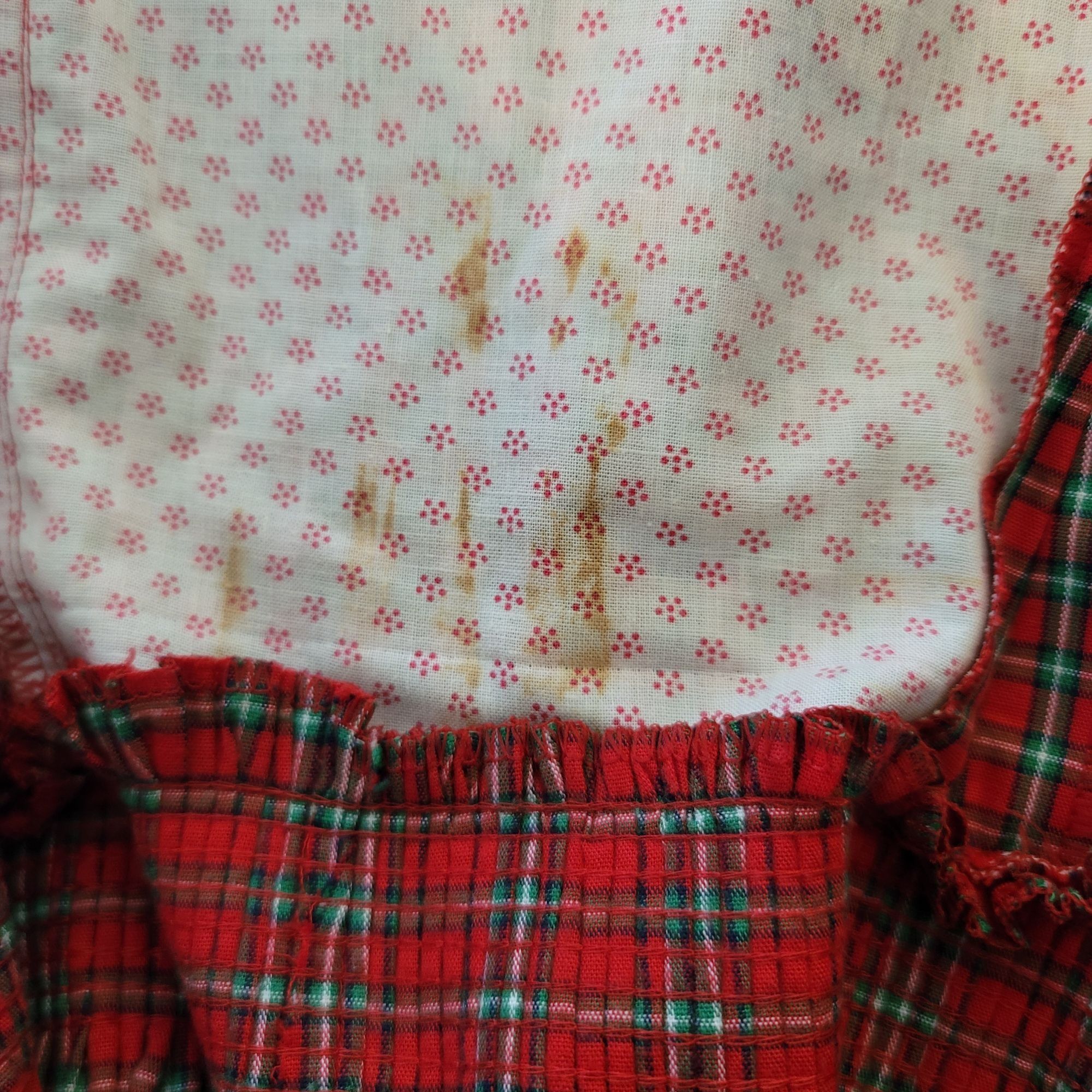Vintage Vintage Hoefer Prarie Dress Red Green Plaid Long Sleeve Butt Size M / US 6-8 / IT 42-44 - 12 Thumbnail