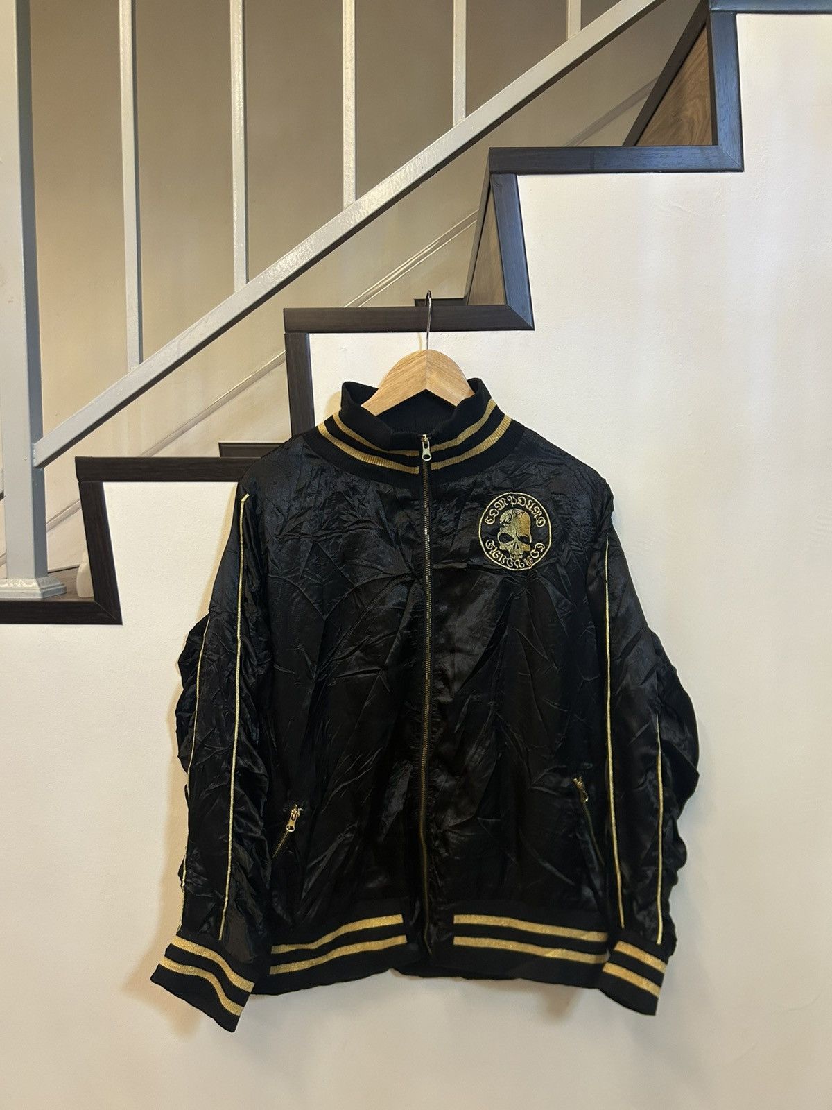 Japanese Brand Vintage Japanese Streetwear "Lavish" Skull Embroidery Jacket Size US L / EU 52-54 / 3 - 2 Thumbnail