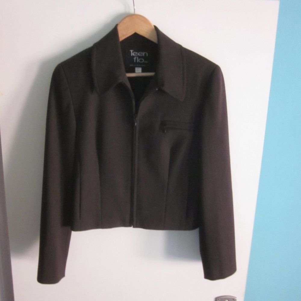 Charles Tyrwhitt Judith & Charles Teenflo Zip Up Gray Wool Blazer Size 8 Size M / US 6-8 / IT 42-44 - 3 Thumbnail