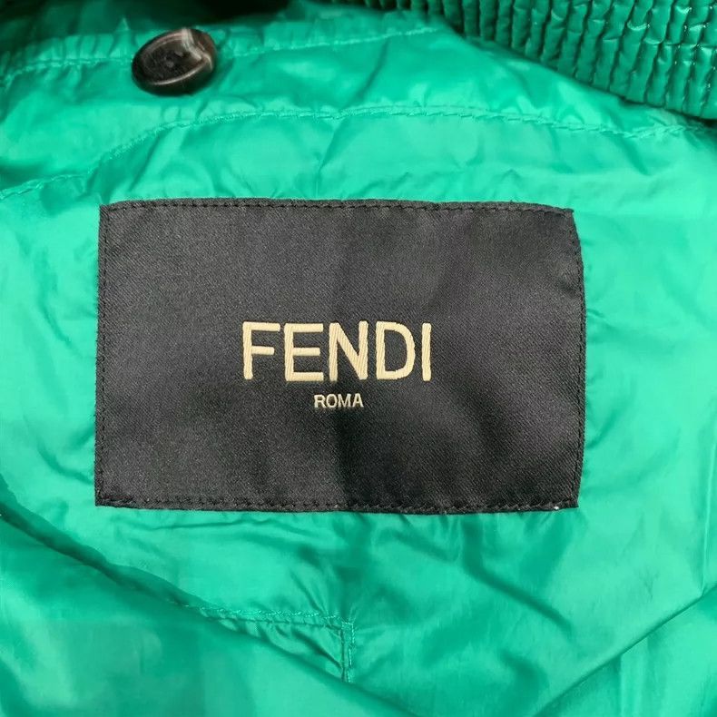 Fendi Fendi Green Down Jacket with Hidden Hood Size US L / EU 52-54 / 3 - 7 Thumbnail