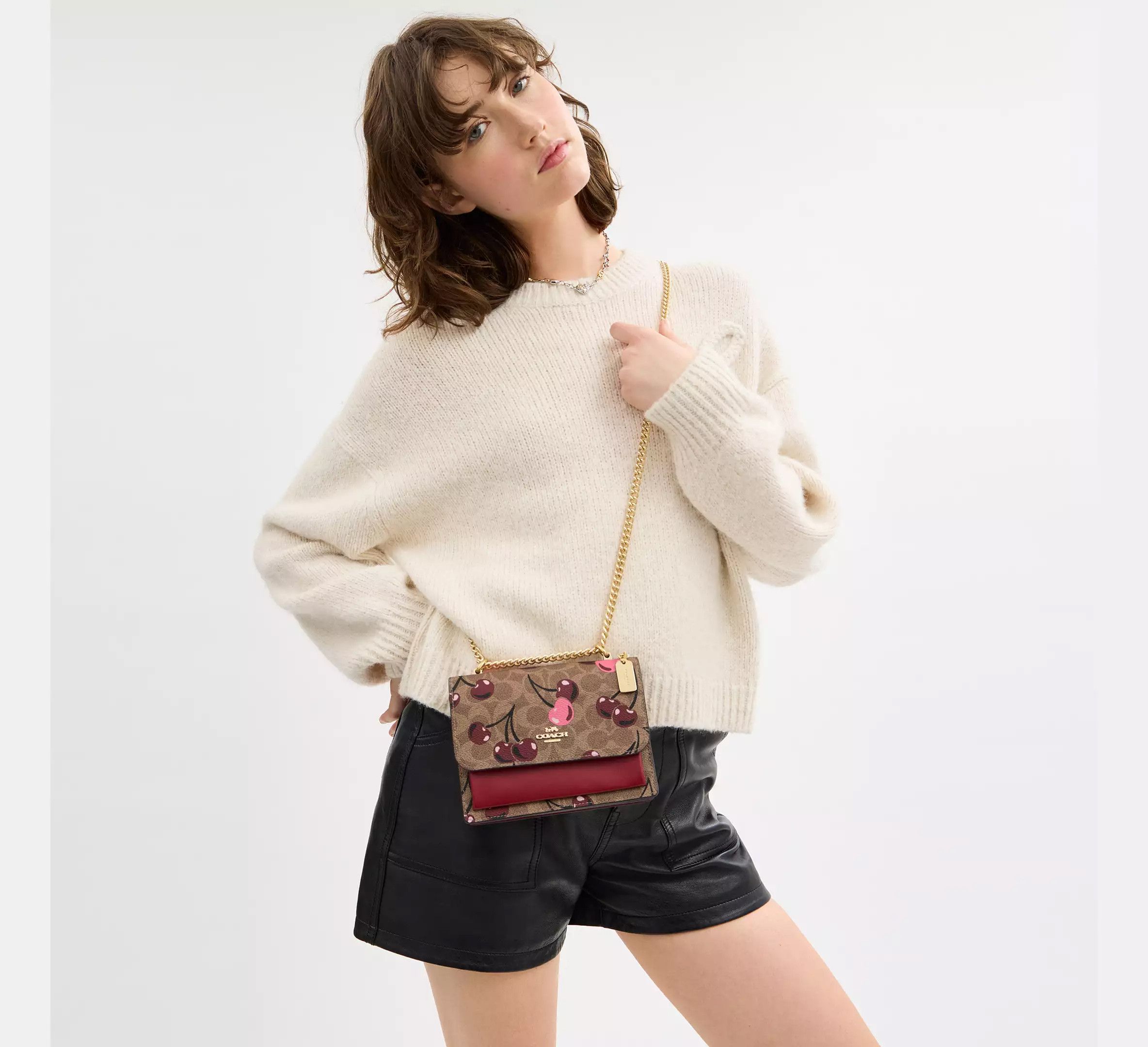 Coach Mini Klare Crossbody Bag In Signature Canvas Cherry CY716 Size ONE SIZE - 9 Thumbnail