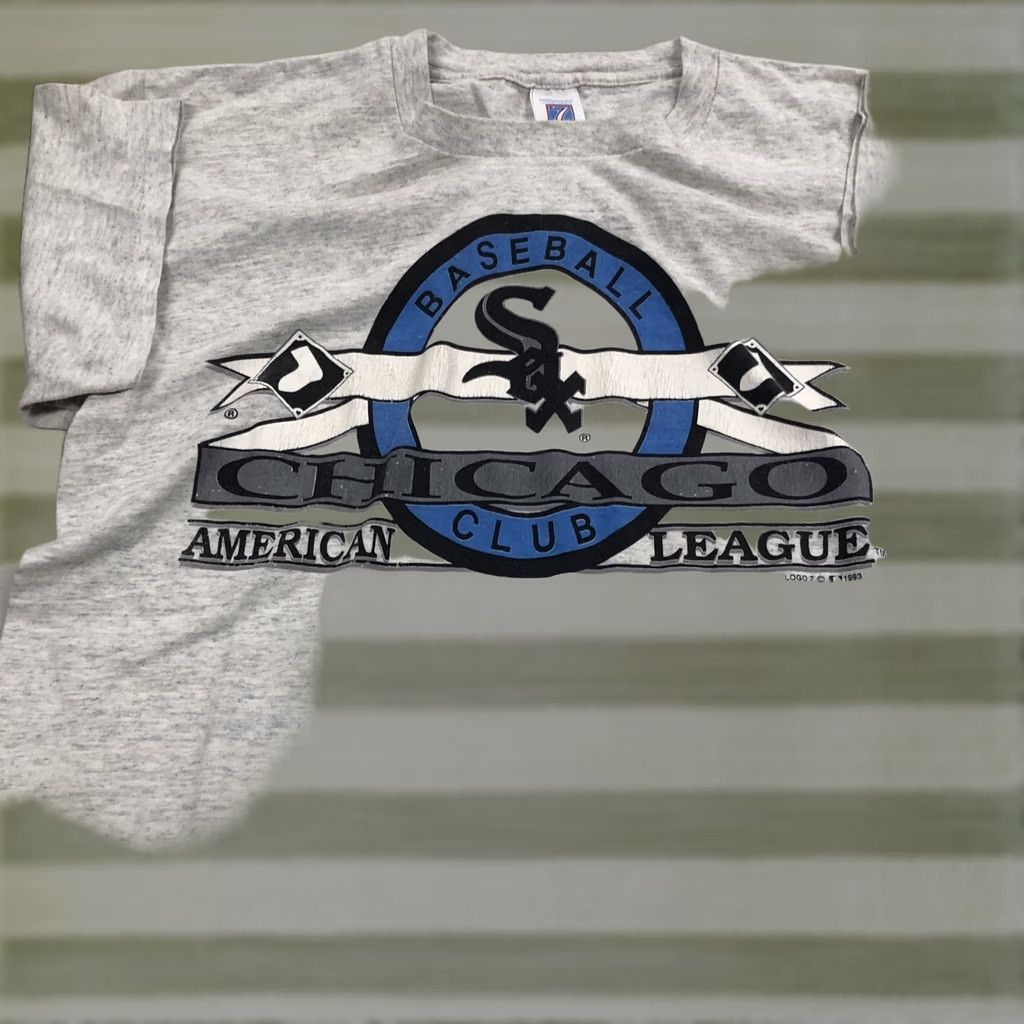 Logo 7 VINTAGE Logo 7 90s Chicago White Sox Shirt XL USA Baseball MLB T-Shirt Gray Short Sleeve Crew Neck Logo Print Mens Adults Size US XL / EU 56 / 4 - 1 Thumbnail