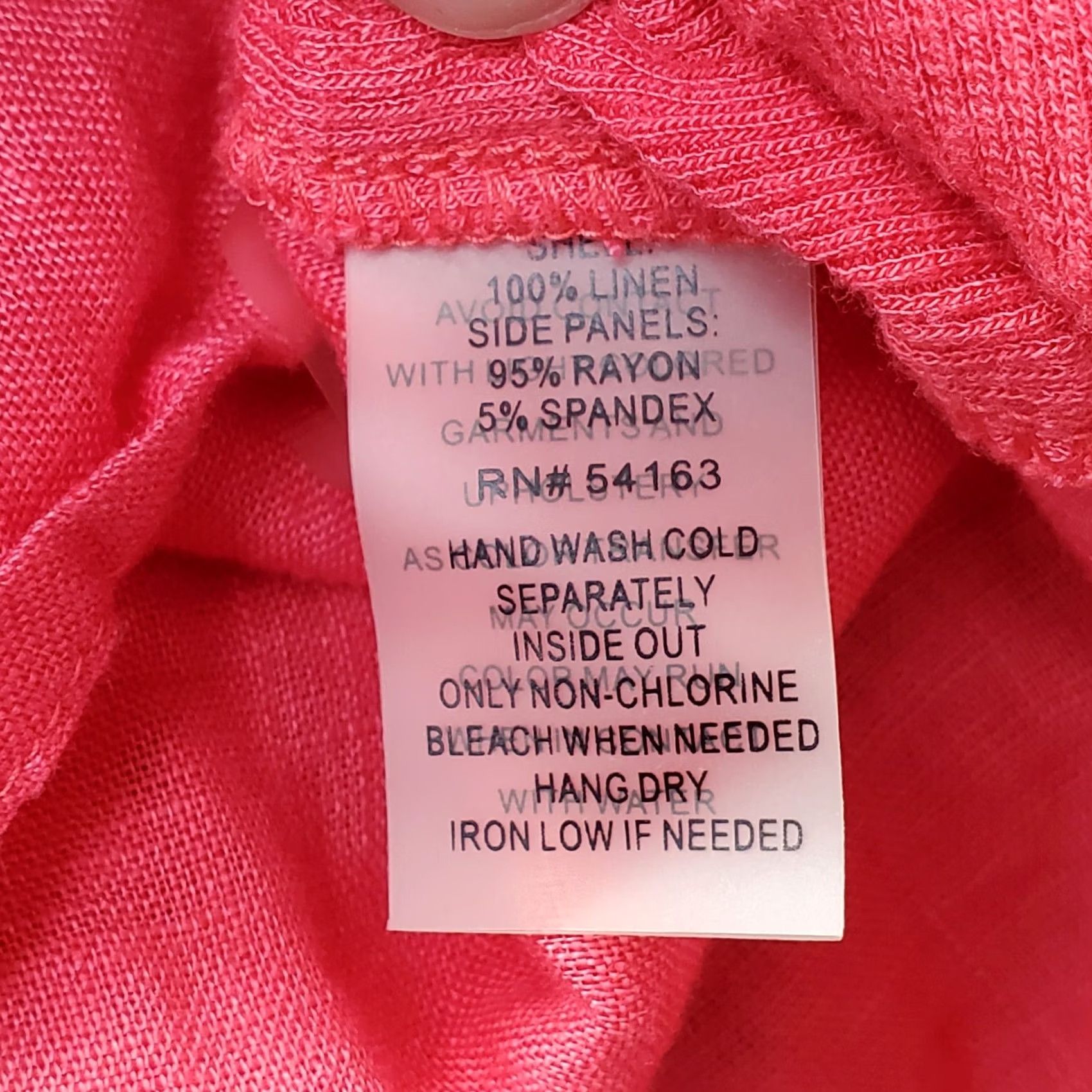 Calvin Klein Calvin Klein Shirt Womens 2X Pink Roll Tab Sleeve Chest Pockets Button-Up Size XXL / US 16-18 / IT 52-54 - 7 Thumbnail