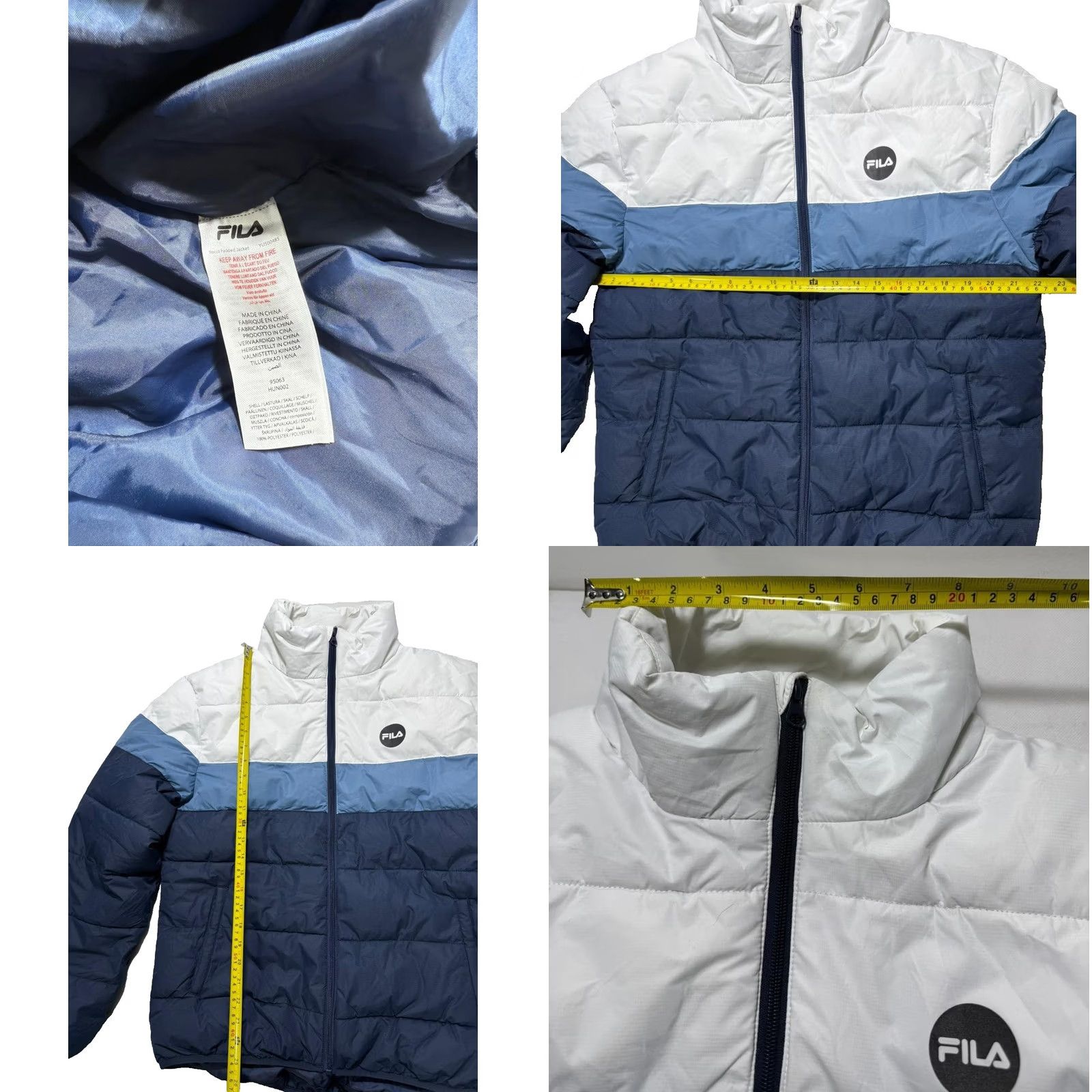 Fila FILA Rocco Puffer Jacket Blue Size M Women Long Sleeve Casual Polyester Down Insulation Size M / US 6-8 / IT 42-44 - 8 Thumbnail