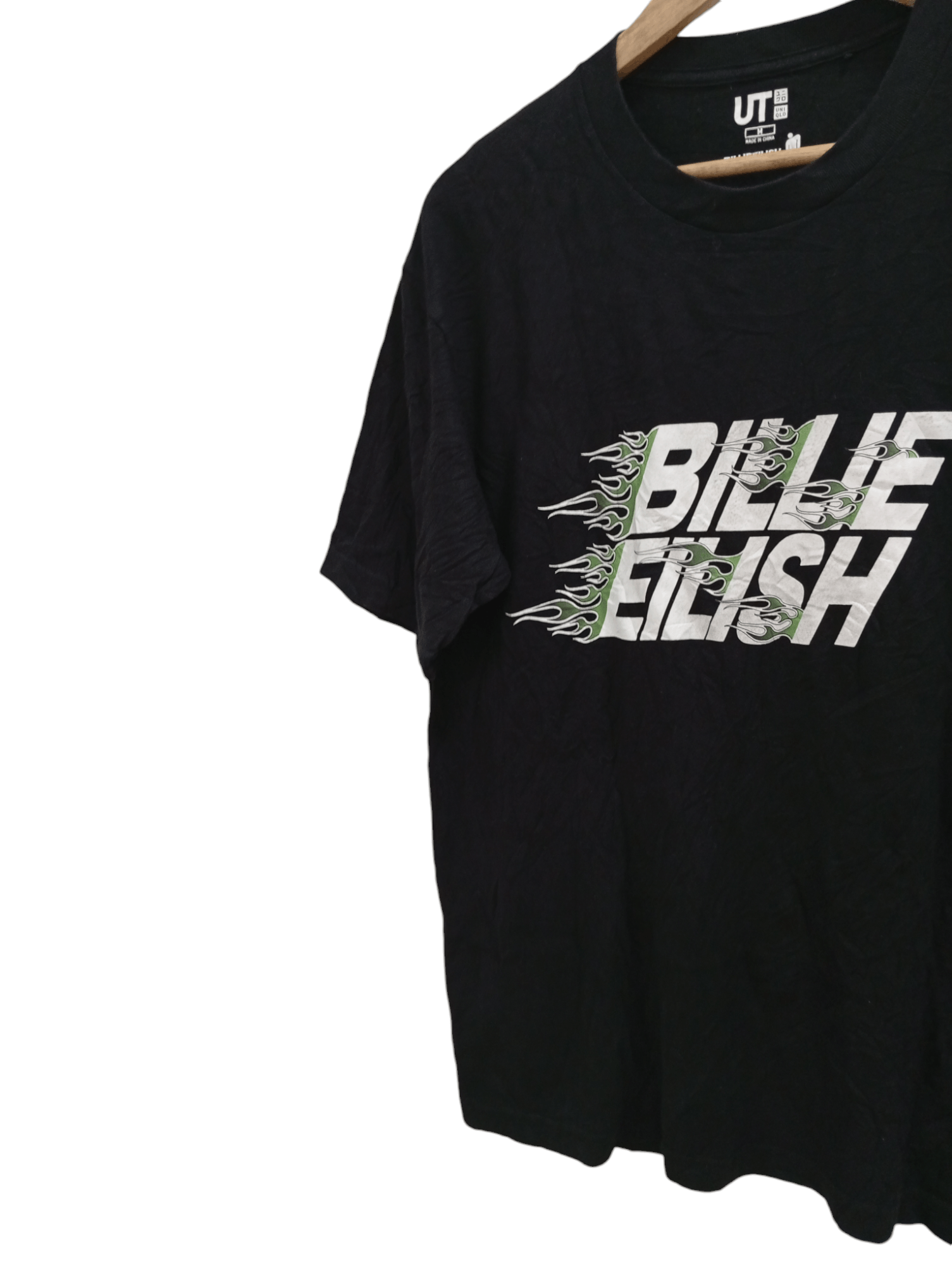 Band Tees × Billie Eilish × Uniqlo 🔥🔥Uniqlo x Billie Eilish Spellout Flame T-Shirt Size US M / EU 48-50 / 2 - 7 Thumbnail