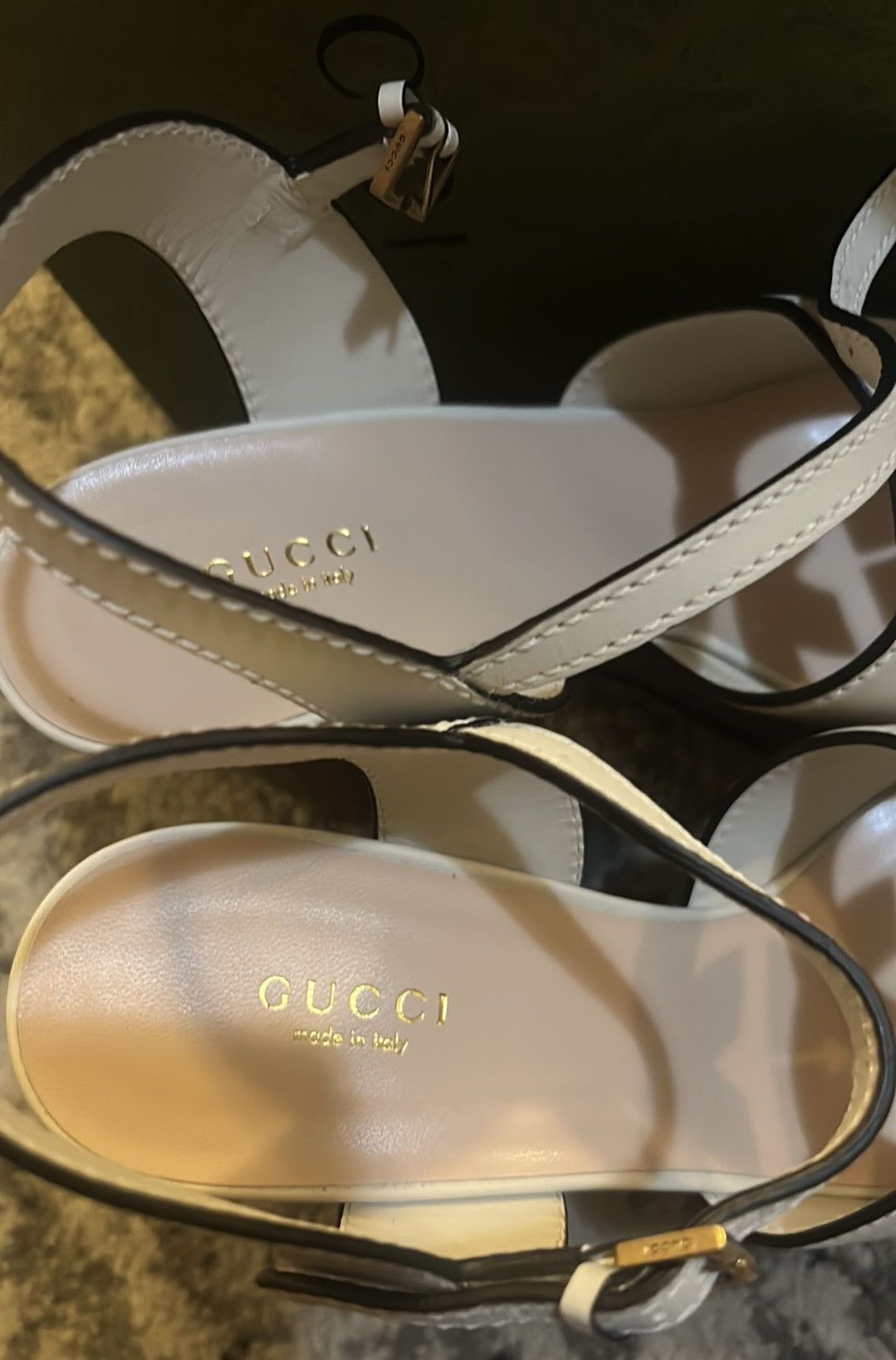 Gucci Gucci Interlocking G 110mm Leather High Heels Sandals White Size US 10 / IT 40 - 6 Thumbnail