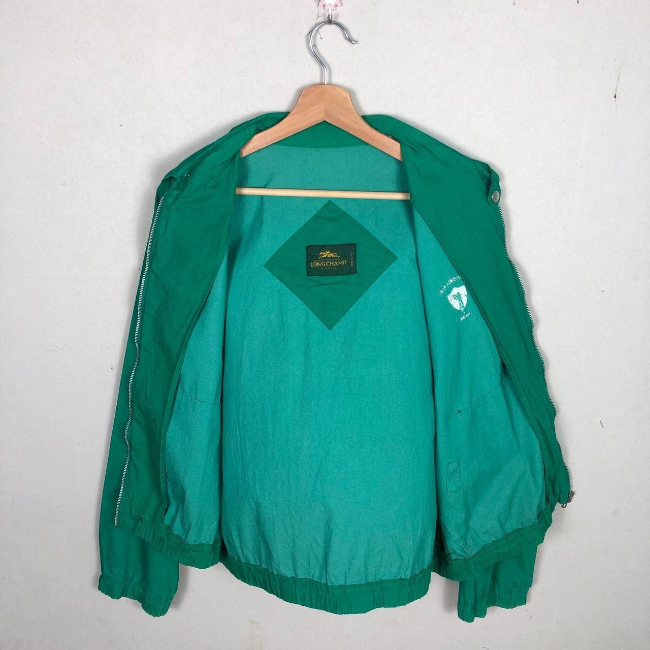 Longchamp × Vintage Vintage Longchamp Light Jacket Green Size US L / EU 52-54 / 3 - 3 Thumbnail