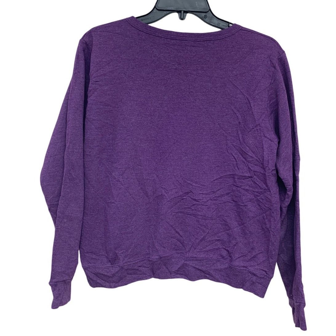 Hanes Hand Printed Womens Small Owl Bird Long Sleeve Sweatshirt Size S / US 4 / IT 40 - 3 Thumbnail