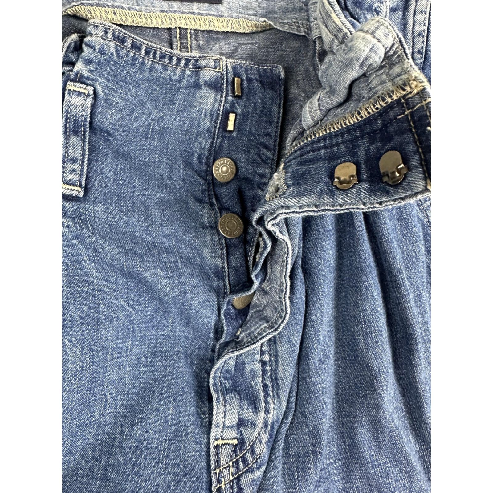 Polo Ralph Lauren Polo Ralph Lauren Jeans Womens 25R Blue High Rise Pleated Relaxed Tapered Denim Size 42" / US 20 - 3 Thumbnail