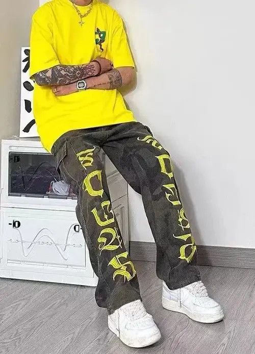Japanese Brand Retro street camouflage workwear straight denim trousers Size US 32 / EU 48 - 7 Thumbnail