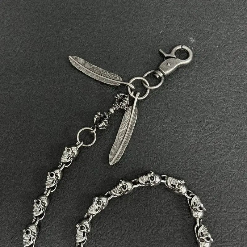 Jewelry Punk Waist Pants Chain Wallet Chain Skull Keychain Size ONE SIZE - 5 Thumbnail