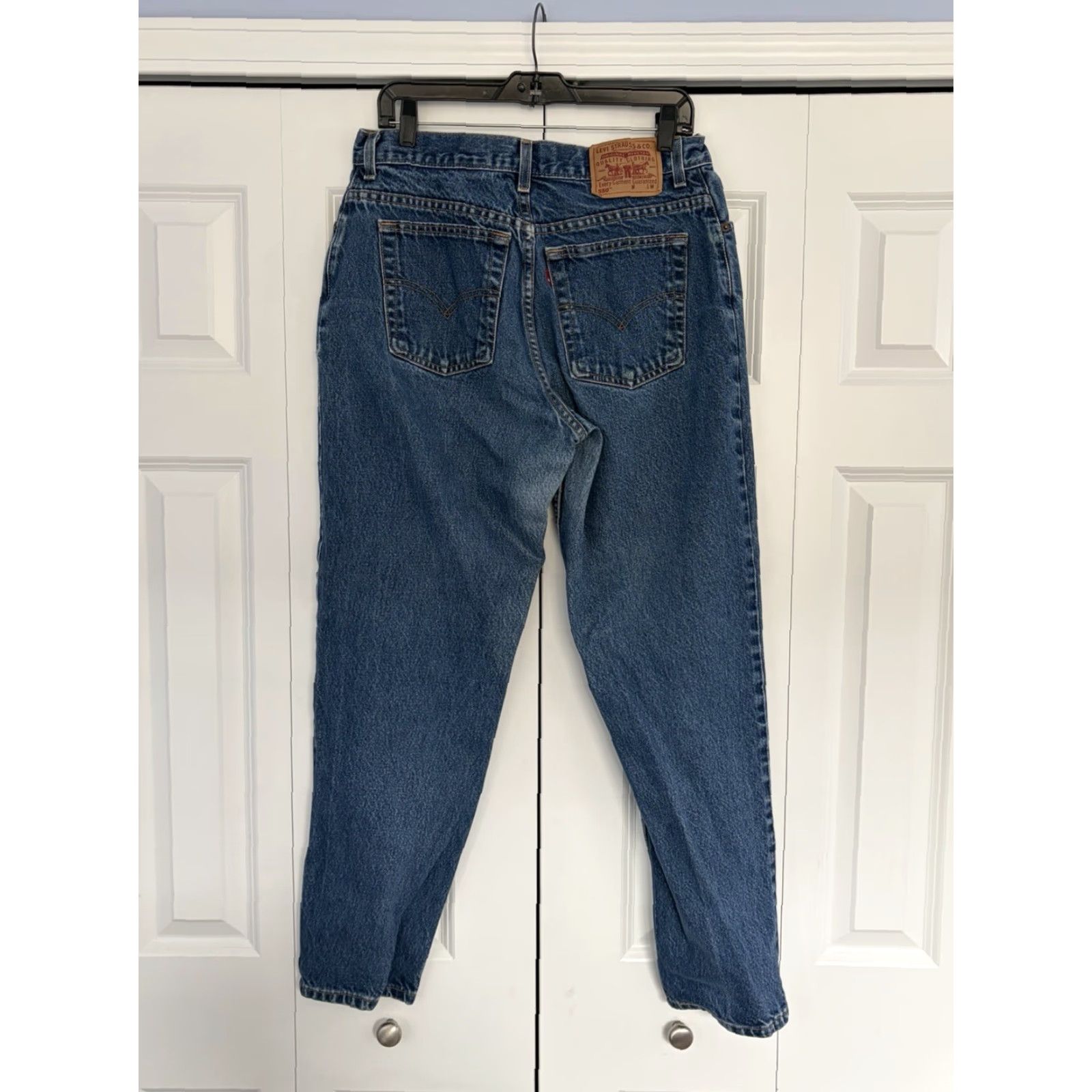 Levi's VINTAGE Levi's 550 Jeans Womens High Rise Relaxed Tapered Denim 14 Blue Size 36" / US 14 / IT 50 - 2 Thumbnail