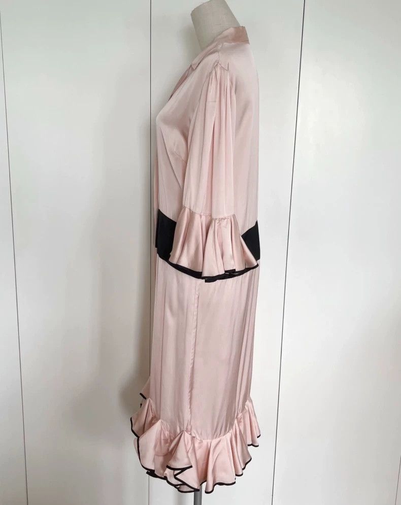 Dries Van Noten DRIES VAN NOTEN size:36 A mid-sleeved dress with pink ruff Size S / US 4 / IT 40 - 2 Thumbnail