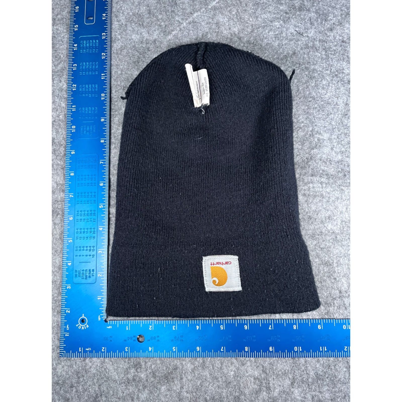 Carhartt Carhartt Beanie Hat Adult One Size Blue 100% Acrylic Knit Warm Workwear USA Logo Outdoor Ski Winter Fall Spring Summer Men Size ONE SIZE - 6 Thumbnail