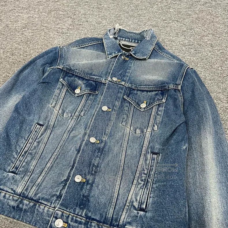 Balenciaga Balenciaga Embroidered Coke Denim Jacket Size US M / EU 48-50 / 2 - 4 Thumbnail