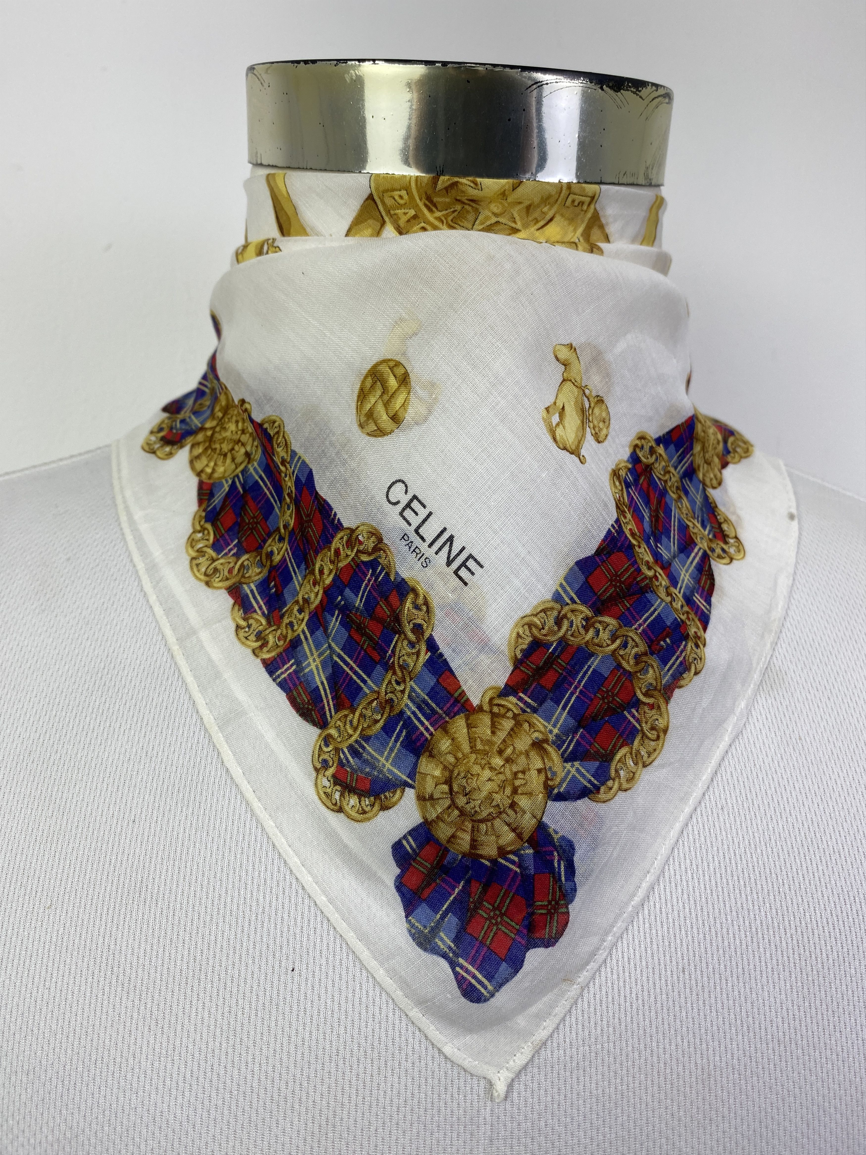 Celine Vintage Celine Handkerchief / Neckerchief KT0018 Size ONE SIZE - 2 Thumbnail