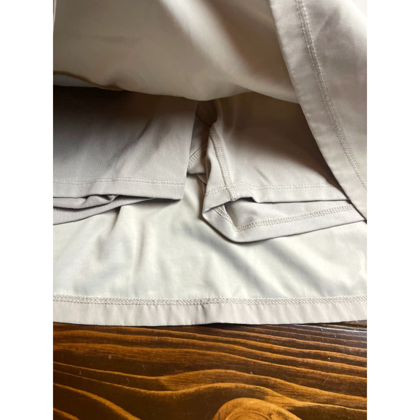 Vintage Cypress Club Skirt Women's M Tan Mini Pockets Casual Short Polyester Brown Solid 90s? Size 32" / US 10 / IT 46 - 3 Thumbnail